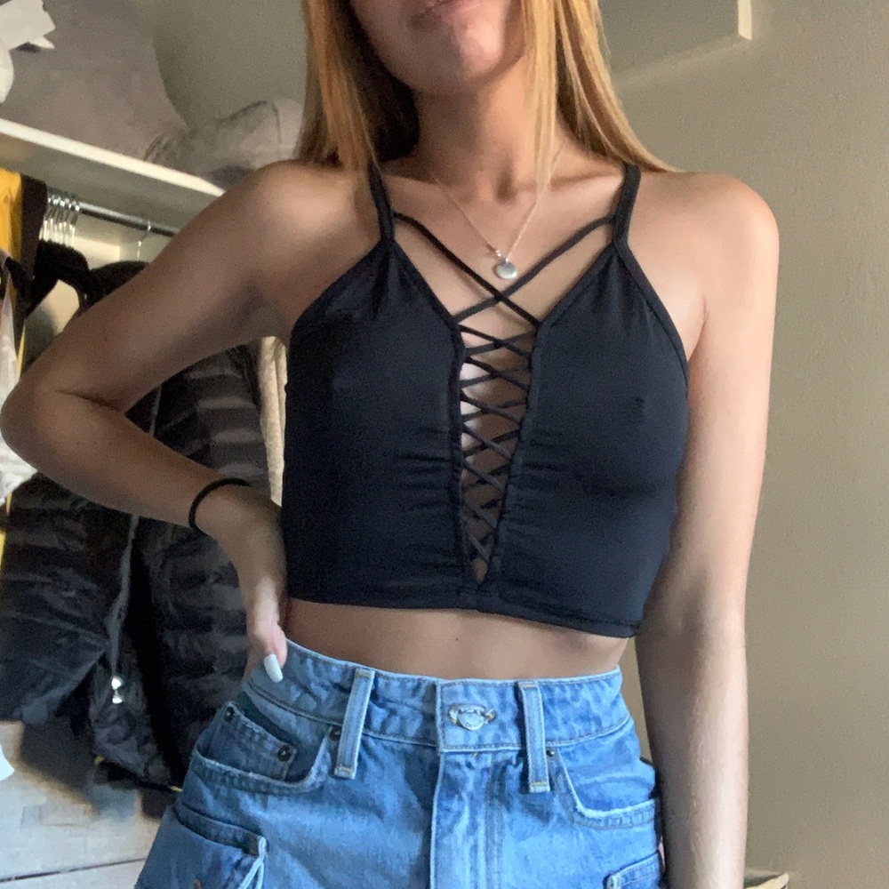 Urban Outfitters Silence and Noise Lace Up Top